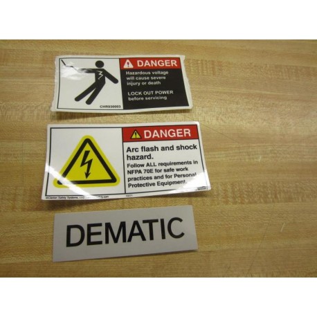 Clarion H6010-262DHPJ Danger CHR930003 Missing Flash Shock Sticker