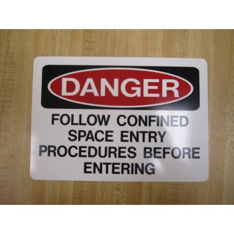 Hazard Danger SignSticker Length 7 - New No Box