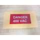 Hazard Danger SignSticker 480 VAC (Pack of 7)