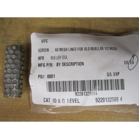Mueller IDB79033 60 Mesh Lined Screen Metal Filter