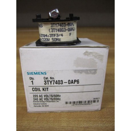 Siemens 3TY7403-0AP6 Coil Kit 3TY74030SP6