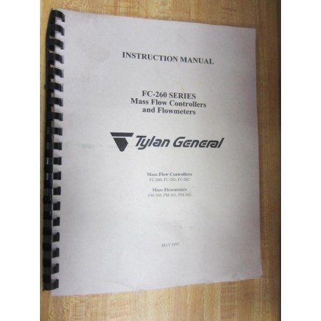 Tylan General FC-260 Instruction Manual FC260 - Used