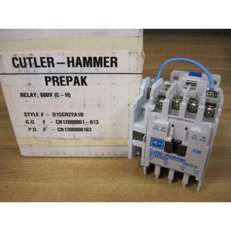 Cutler Hammer D15CR22A1B Control Relay C320KGD1