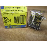 Square D 8501-RSD14M1P14-V53 Relay 8501RSD14M1P14V53