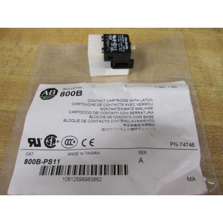 Allen Bradley 800B-PS11 Contact Cartridge With Latch