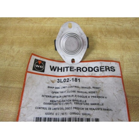 White-Rodgers 3L02-181 Snap Disc Limit Control 3L02181 - New No Box