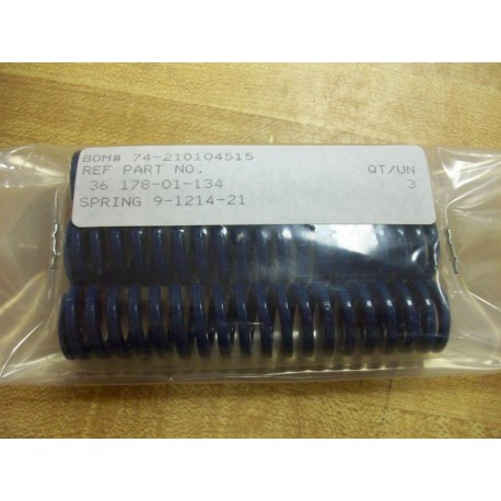 9-1214-21 Blue Die Spring 34 X 3-12 (Pack of 3) - New No Box