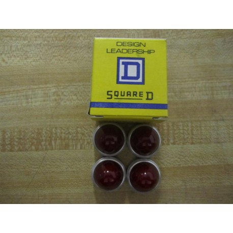 Square D 9001-R2 Red Pilot Light Cap 9001R2 (Pack of 4)