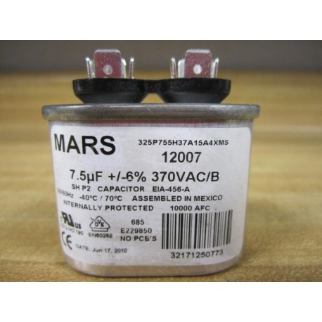 Mars 12007 Motor Run Capacitor - New No Box