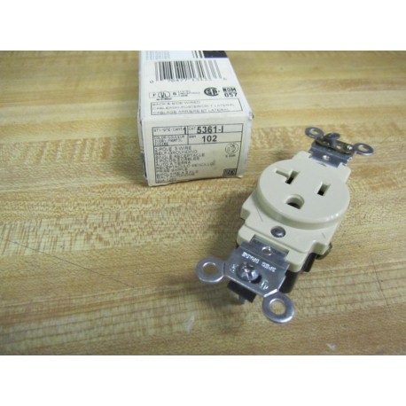 Leviton 5361-I Single Receptacle 20A-125V