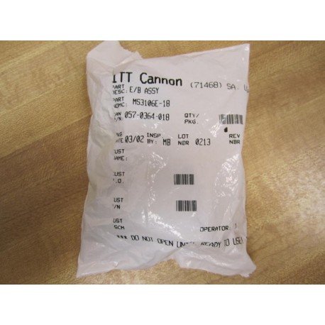 ITT Cannon Electric MS3106E-18 ITT Cannon 2 Pack Bell Assembly