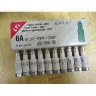 ETI D01 6A Fuse Link 2211003-01 (Pack of 10)