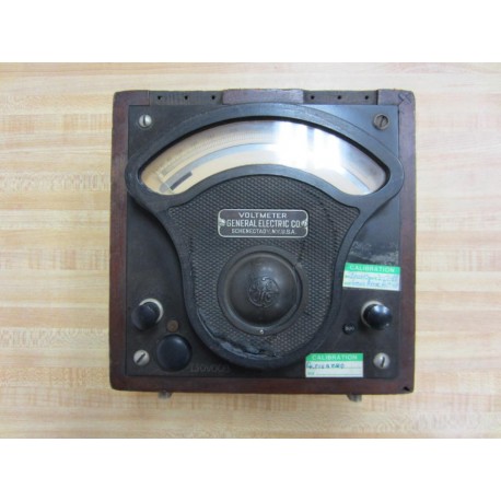 General Electric 586665 Antique Volt Meter Vintage Industrial 39070 - Used