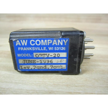 AW Company OPTV-20 Relay OPTV20 - Used