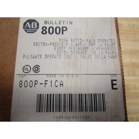 Allen Bradley 800P-F1CA Palm Operated Push Button