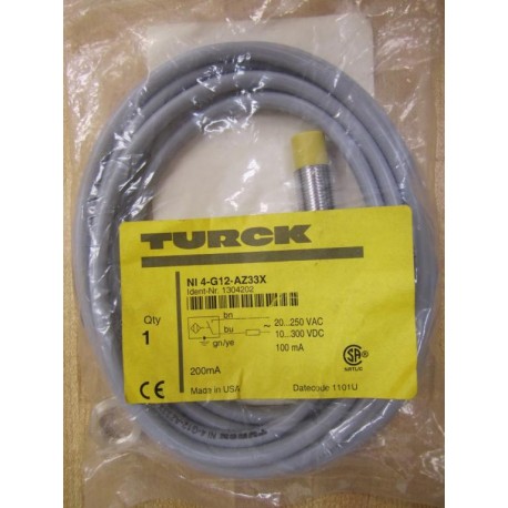Turck NI 4-G12-AZ33X Proximity Switch 1304202