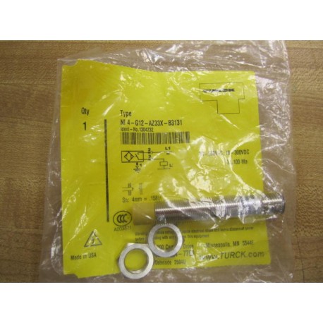 Turck NI4-G12-AZ33X-B3131 Sensor NI4G12AZ33XB3131 1304232