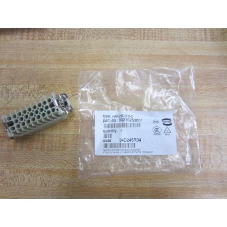 Harting HAN 25D-STI-C Rectangular Insert 09210253001