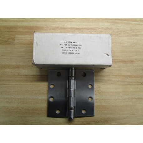 Square Corner CP4545BBNRP-26D Hinge (Pack of 3)