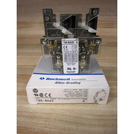 Allen Bradley 195-BA20 Auxiliary Contact 195BA20