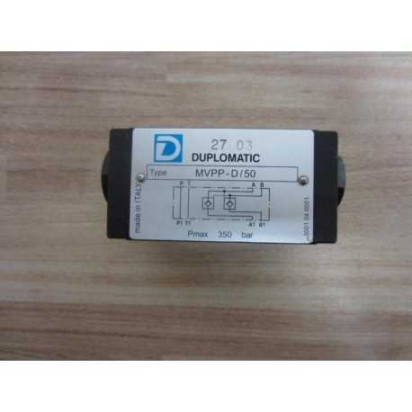 Duplomatic MVPP-D50 Check Valve MVPPD50 - New No Box