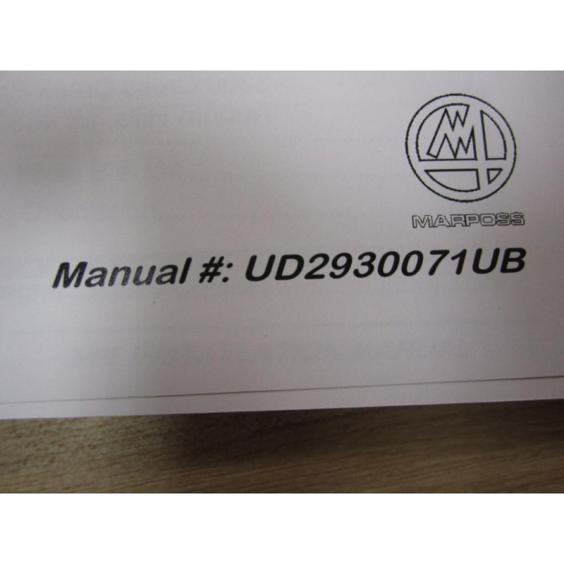 Details about   MARPOSS UD2930086UC P5 OPERATOR GUIDE IN-PROCESS APPLICATION 