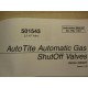 Eclipse 501543 Automatic Gas Shutoff Valve - New No Box