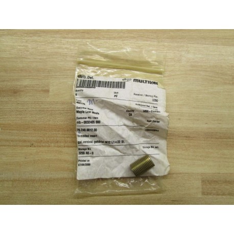 Multivac 75.240.0012.00 Threaded Insert (Pack of 4)