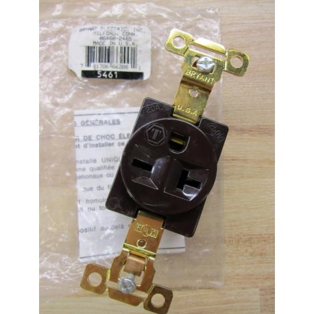 Bryant 5461 Single Straight Blade Receptacle