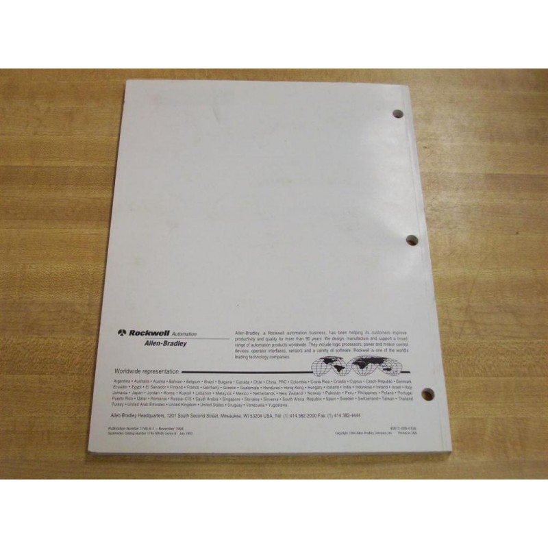 Allen Bradley 1746-BAS-DIM 1746-BAS Design and Integration Manual - New ...