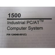 Xycom 124048-001(C) Manual 1500 Industrial PCAT Computer