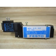 Festo MEH-32-4.0 Solenoid Valve WSolenoid Coil MEH-3-0.9 - Used