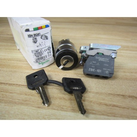 Schneider Electric XB4 BG61 Key Operated Selector Switch XB4BG61