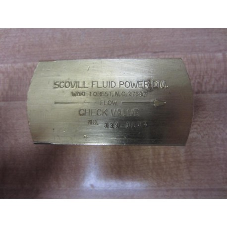 Scovill 339-3104 Check Valve - New No Box