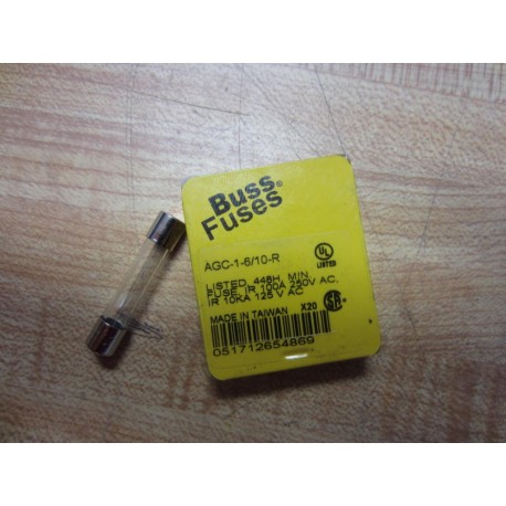 Bussmann AGC-1-610R Buss Fuse AGC1610R (Pack of 5)