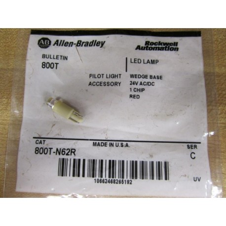 Allen Bradley 800T-N62R LED Cluster Lamp 800TN62R Series C