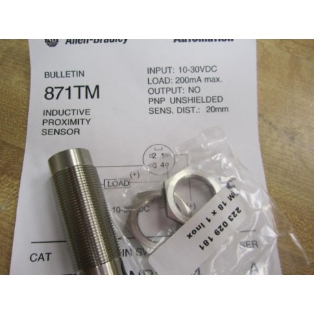 Allen Bradley 871TM-N20NP18-D4 Proximity Switch