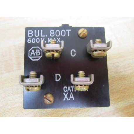 Allen Bradley 800T-XA Old Style Black Contact Block - New No Box