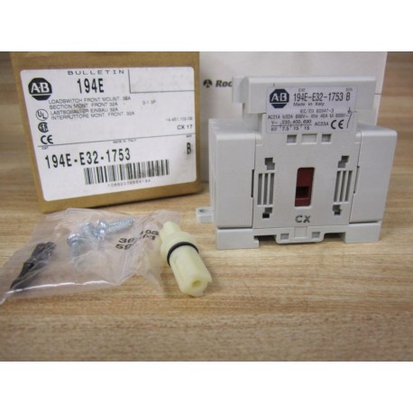 Allen Bradley 194E-E32-1753 Load Switch 194EE321753