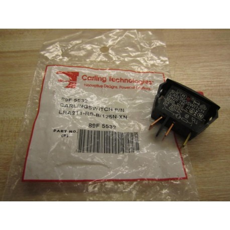 Carling Technologies LRA211-RS-B125N-XN Rocker Switch