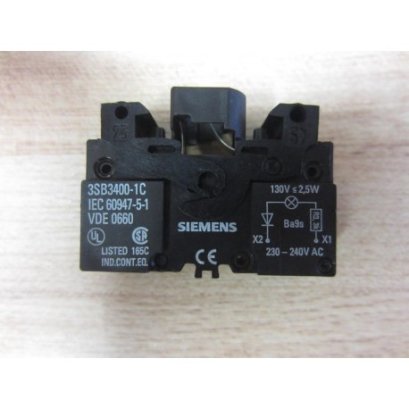 Siemens 3SB3400-1C Contact Block - New No Box