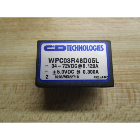 C & D Technologies WPC03R48D05L DCDC Converter - New No Box