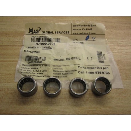 H.1000.0708 Needle Bearings (Pack of 4) - New No Box