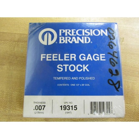 Precision Brand 19H7 19315 Feeler Gage Stock