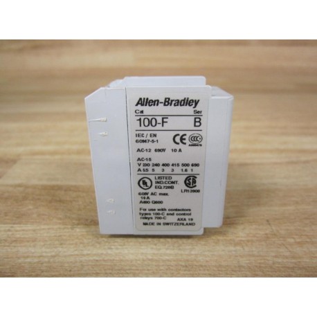 Allen Bradley 100-F Auxiliary Contact 100F B11Series B - New No Box