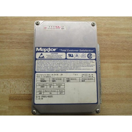 Maxtor 7850AV Internal Hard Drive - Used