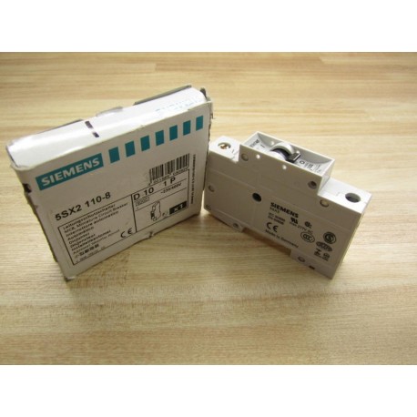 Siemens 5SX2-110-8 Miniature Circuit Breaker 5SX21-D10