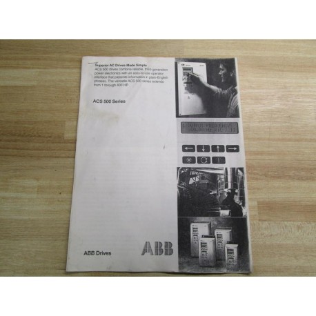 ABB ACS500-01B Instruction Manual For ACS 500 - Used