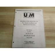 Universal Flow Monitors GENMAN-101.3 Instruction Manual - Used