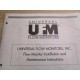 Universal Flow Monitors GENMAN-101.3 Instruction Manual - Used